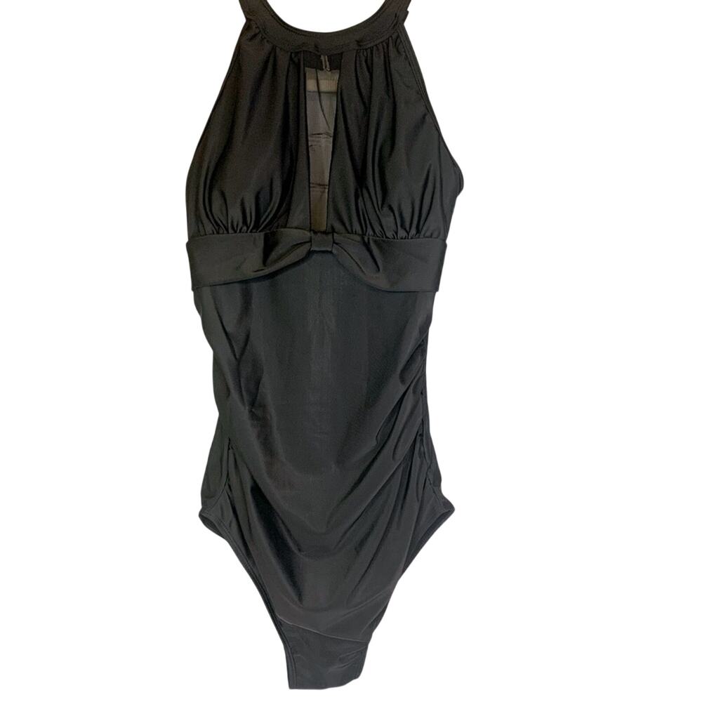 NWOT Black Slimming Bathing Suit, Never been worn Size Medium N0267
